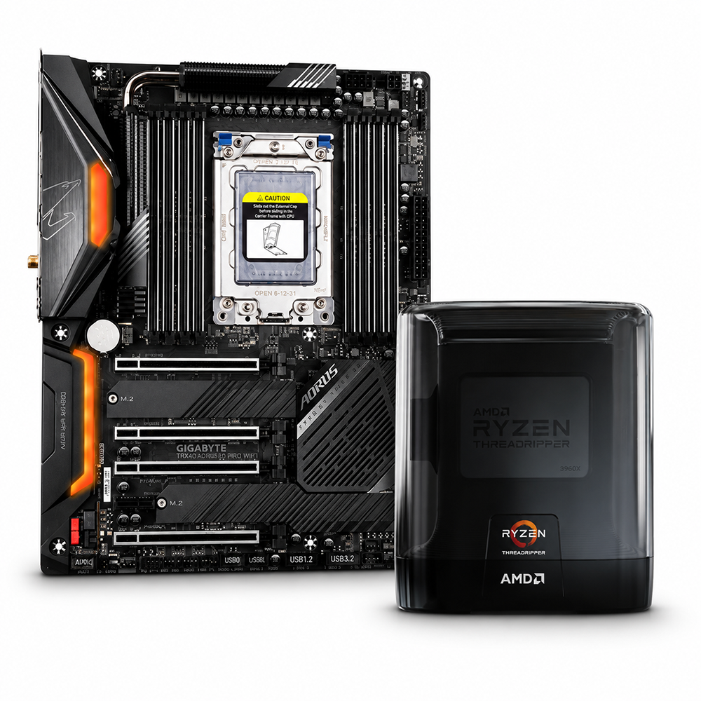 기가바이트 중고 기가바이트 TRX40 AORUS PRO WiFi 메인보드 + AMD 라이젠 스레드리퍼 3960X CPU 번들