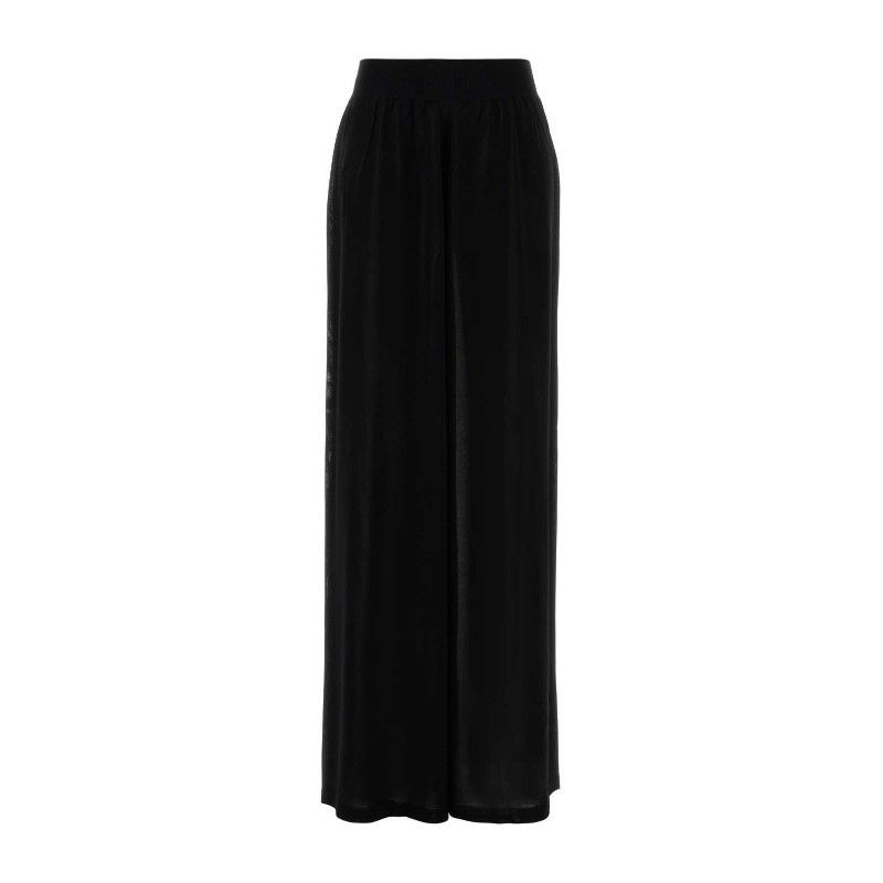 ALAIA 알라이아 비스코스 블렌드 하이웨이스트 와이드 팬츠 AA9P1316K140C 995