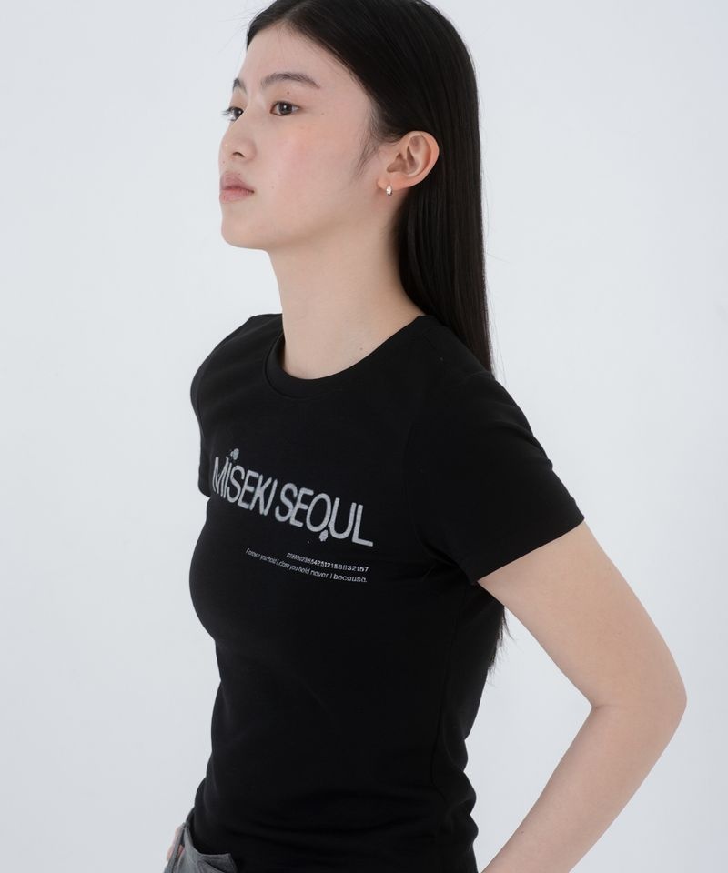 MISEKI SEOUL 미세키서울 3천원 결제혜택Logo short SLEEVEs BLACK