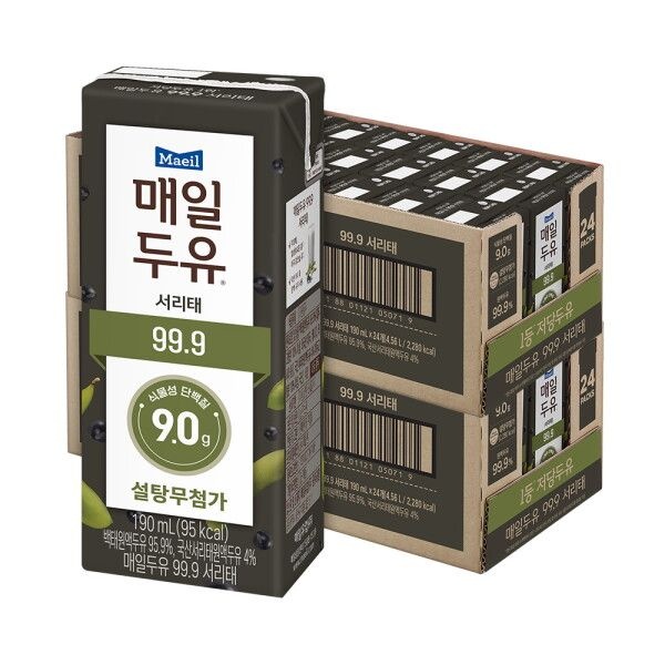 매일 [매일유업] 매일두유 99.9 서리태 두유 190ml 48팩