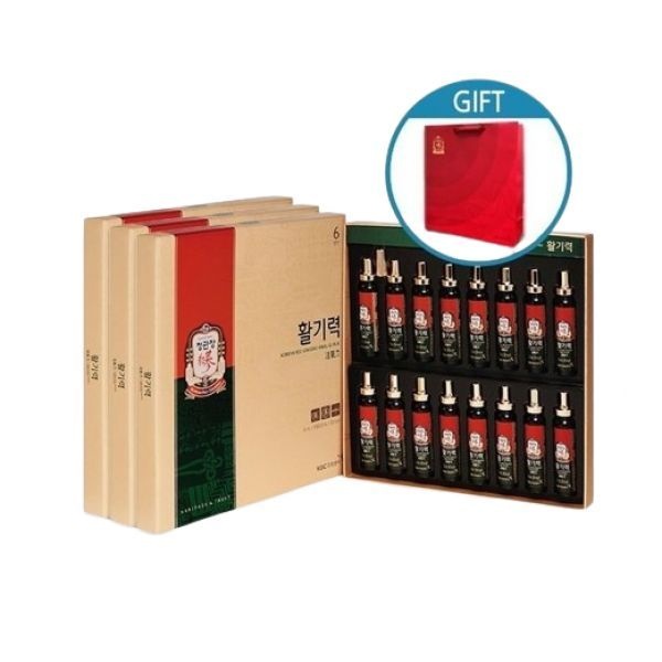 정관장 활기력 20ML 16입 3세트 쇼핑백 포함-6년근홍삼 선물세트 홍삼원 홍삼원골드