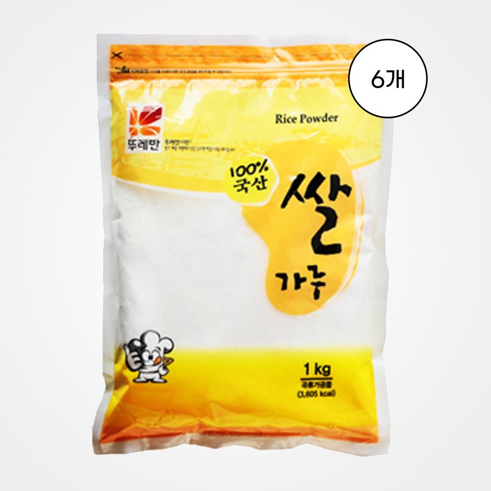 뚜레반 [뚜레반] 국산 쌀가루 1kg, 6개