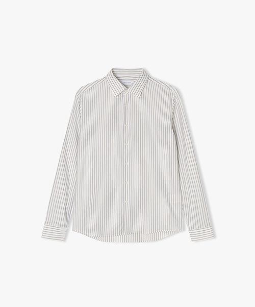 [리버클래시]LLS31581 그레이 레귤러 카라 스트라이프 패턴 비즈니스 셔츠