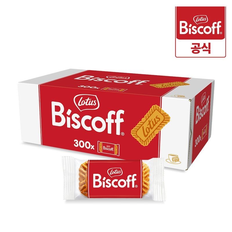 로투스 비스코프 비스킷 싱글팩 300개입 1박스 (312.5g x 6개)