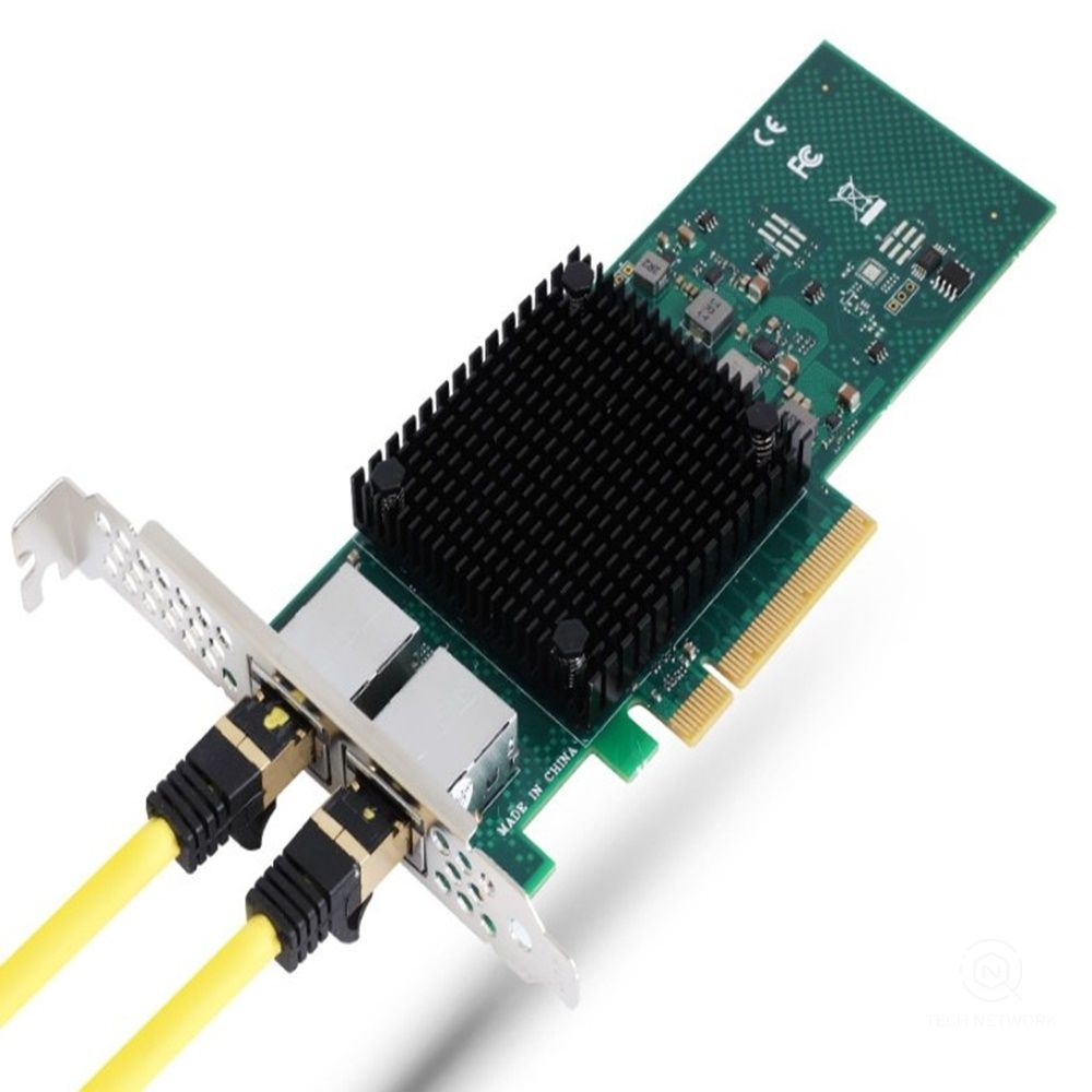 듀얼 10G 랜포트 PCIE 랜카드 서버구축 나스 스토리지 슬롯확장 연결 방열 네트워크 변환 이더넷 통신 조립PC 전산