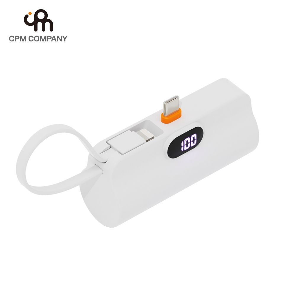 [씨피엠] 2in1 LCD 도킹형 스텐드 보조배터리 5000 고속