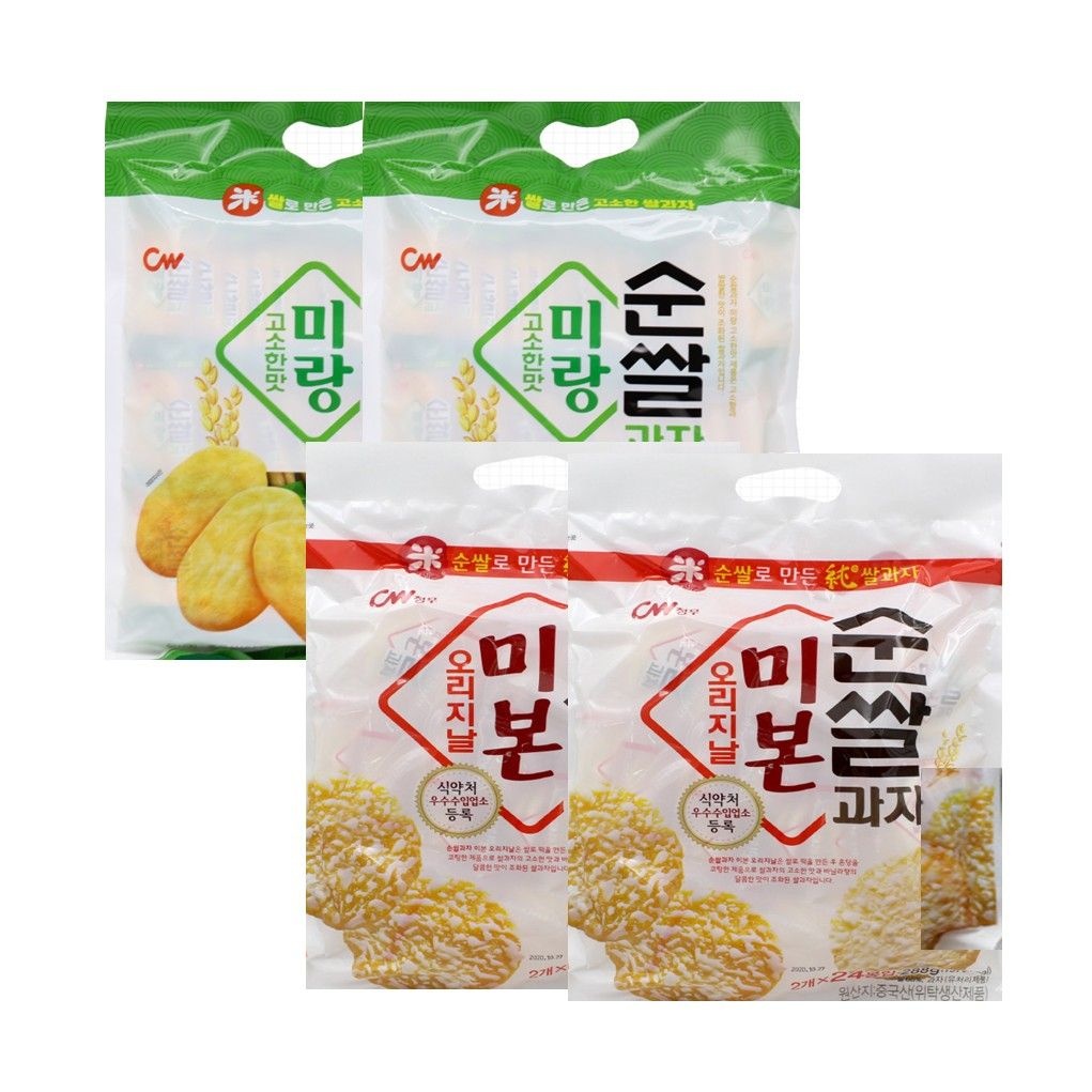 청우식품 청우식품 CW 청우 순쌀과자 미본 288g 2개 + 미랑 200g 2개