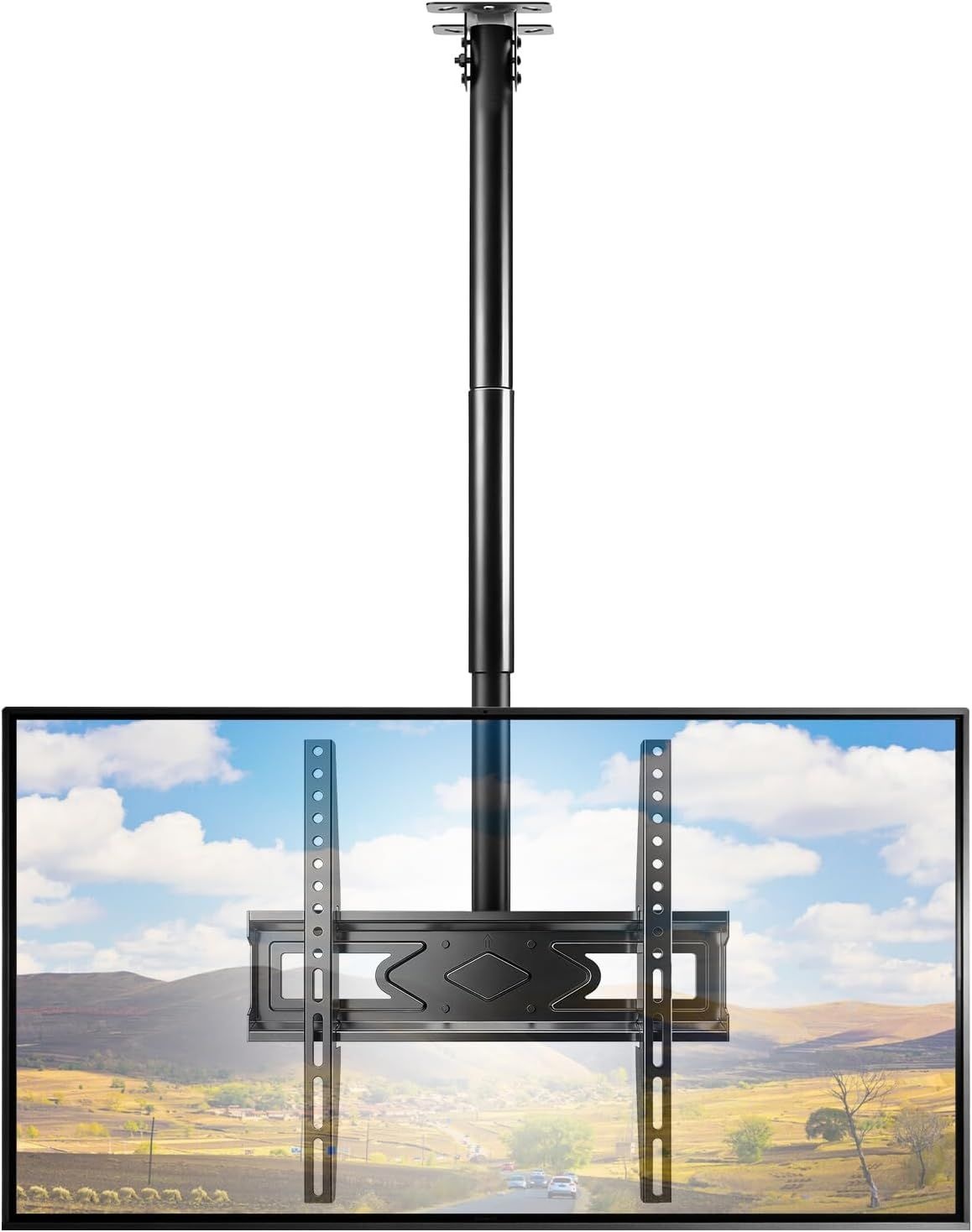 26-65인치 LCD LED OLED 4K TV용 39인치 천장 TV 마운트, 홈 파티오 가제보를 위한 높이 조절 가능한 연장 폴이 있는 헤비