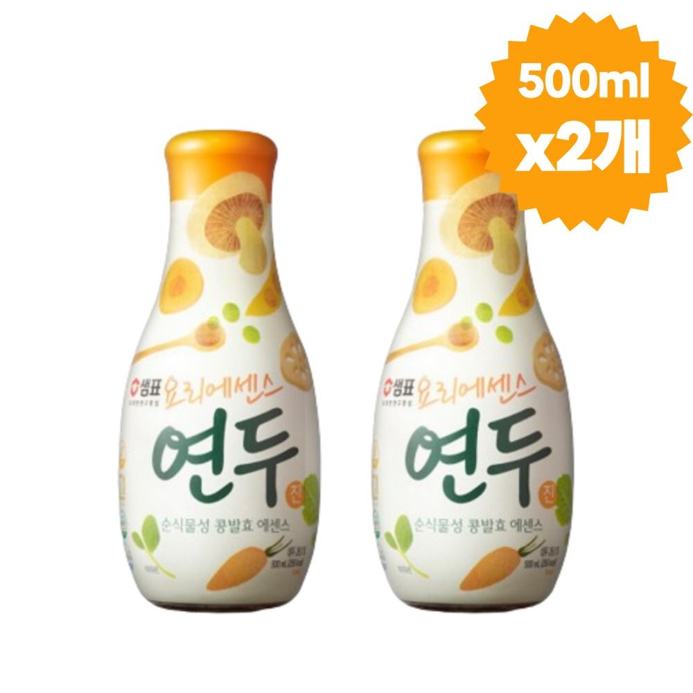 간편육수 조미료 샘표 연두 진 500ml 2개 찌개 요리에센스