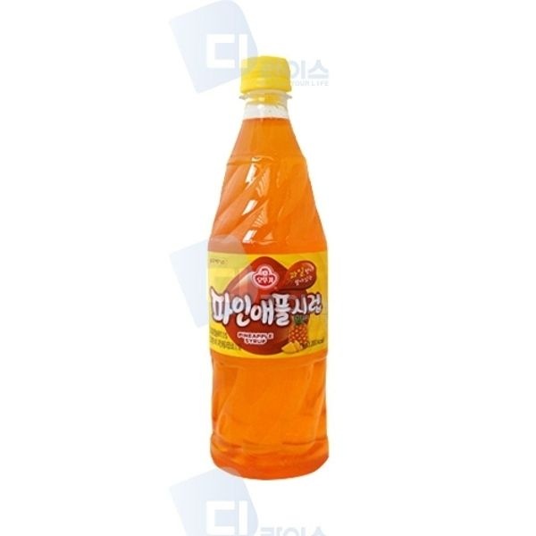 오뚜기 파인애 플향시럽 1kg 1병 슬러시원액
