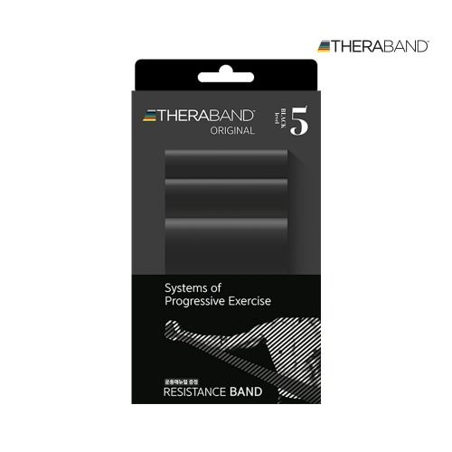 세라밴드 2M 블랙 레벨5 전문가 및 선수용 THERABAND ORIGINAL 운동밴드 저항밴드 근력밴드 튜빙밴드