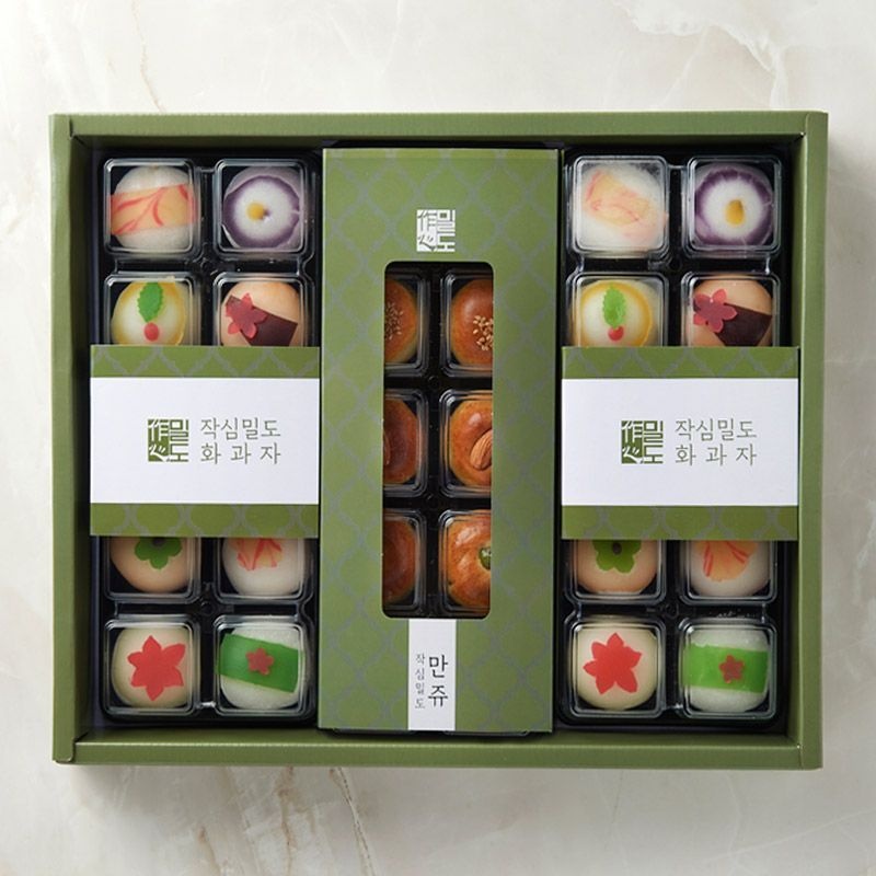 작심밀도 [작심밀도]다과한상 화과자.만쥬 혼합세트 2호 / 화과자20입.만쥬10입