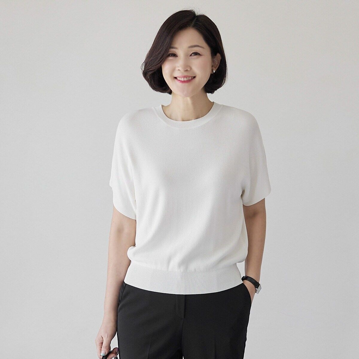 김여사, (무료배송) 쿨링감 최고 반팔 니트 3NT504604 엄마옷 중년여성 50대 6...