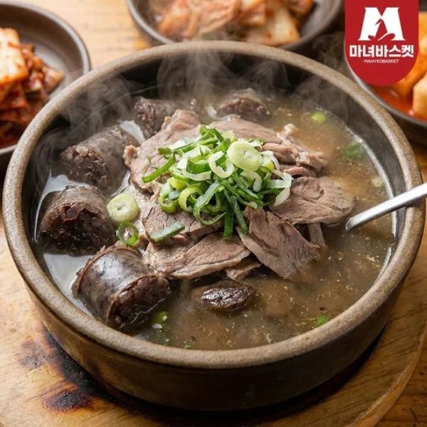 [롯데온] 돈사골 육수 토종순대 순대국밥 4팩 (12,900원/무료)
