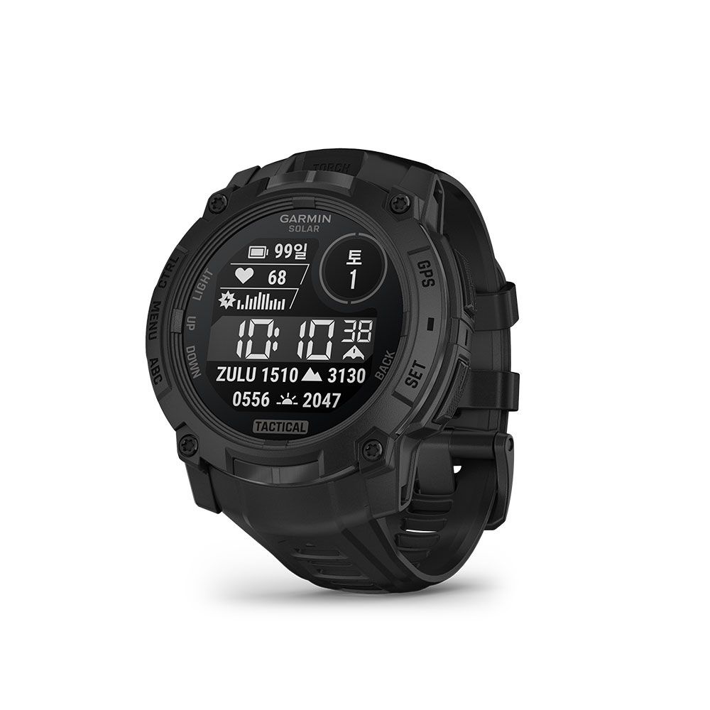 가민 인스팅트 3 택틱컬 솔라 50mm 블랙 멀티스포츠 GPS 스마트워치