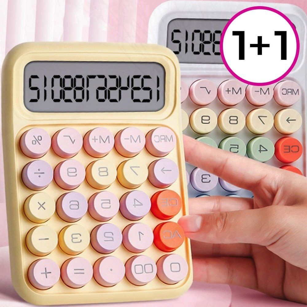 앙상블 기계식 계산기 12자리 사무용 타건감 레트로 수험생 회계 경리 자격증1+1