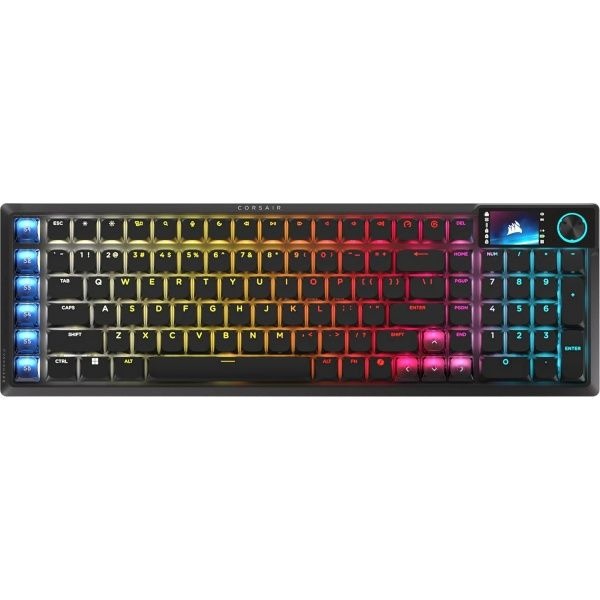 Corsair Vanguard AIR 99 무선 로우 프로파일 광학 기계식 RGB 게이밍 키보드 – QWERTY 미국, 99% 레이아웃, OPX 스위치, 8000Hz