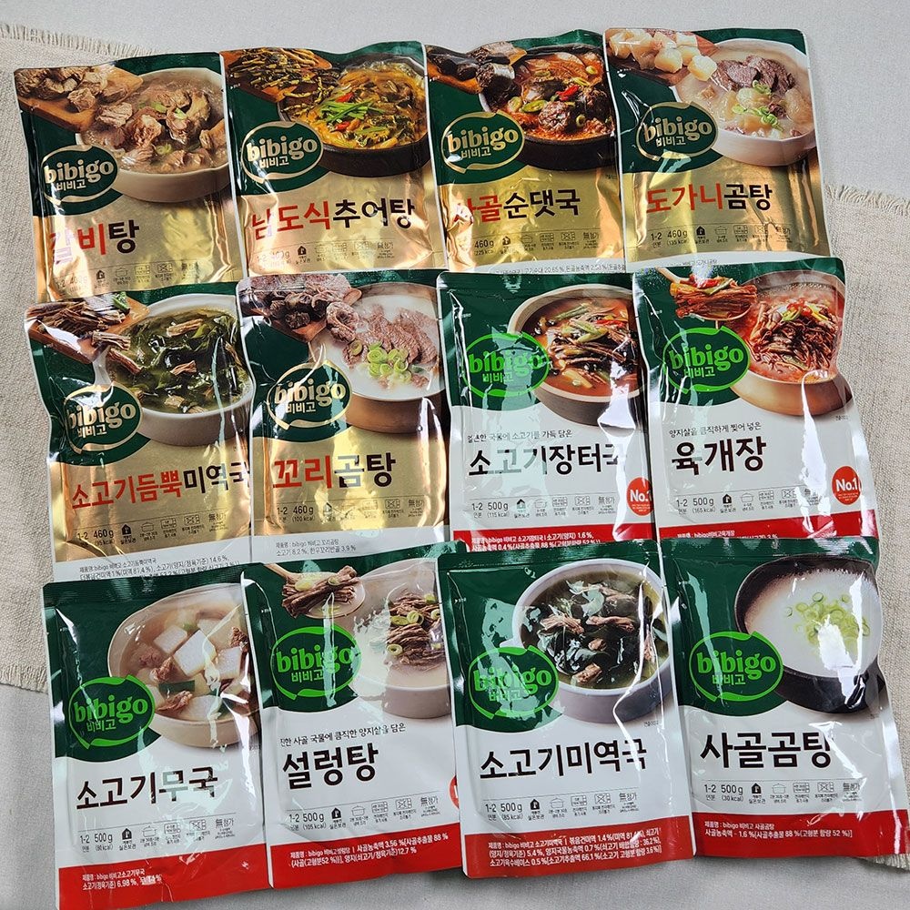 [CJ 제일제당][오늘출발] 비비고 사골곰탕 육개장 소고기미역국 갈비탕 설렁탕 된장찌개 부대찌개 감자탕 순대국 추어탕 닭곰탕