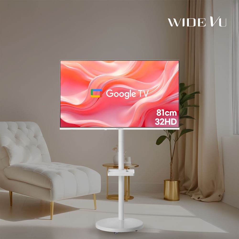 와이드뷰 와이드무빙뷰 화이트에디션 32인치 HD 클래식 삼탠바이미 이동식 세트 스마트 TV 중소바이미