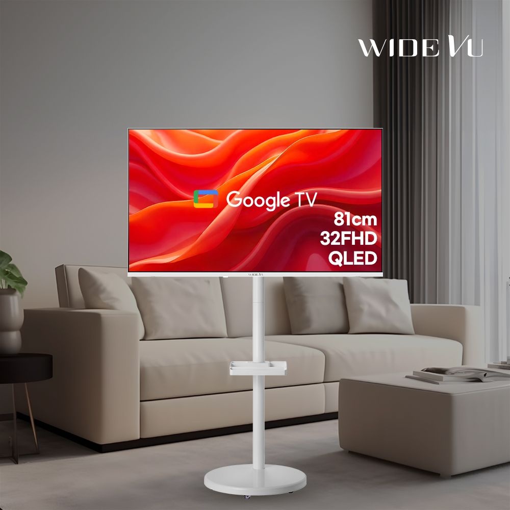 와이드뷰 와이드무빙뷰 화이트에디션 32인치 QLED FHD 클래식 삼탠바이미 이동식 세트 스마트 TV 중소바이미