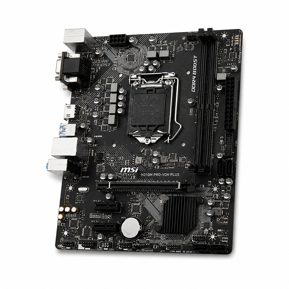 MSI MSI 중고 MSI H310M PRO-VDH PLUS 메인보드 인텔 1151v2 소켓 (8세대 9세대 지원) 백패널 포함