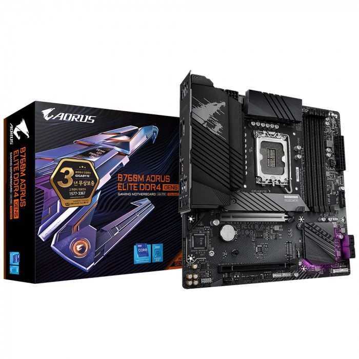 기가바이트 GIGABYTE B760M AORUS ELITE D4 GEN5 제이씨현 인텔 메인보드