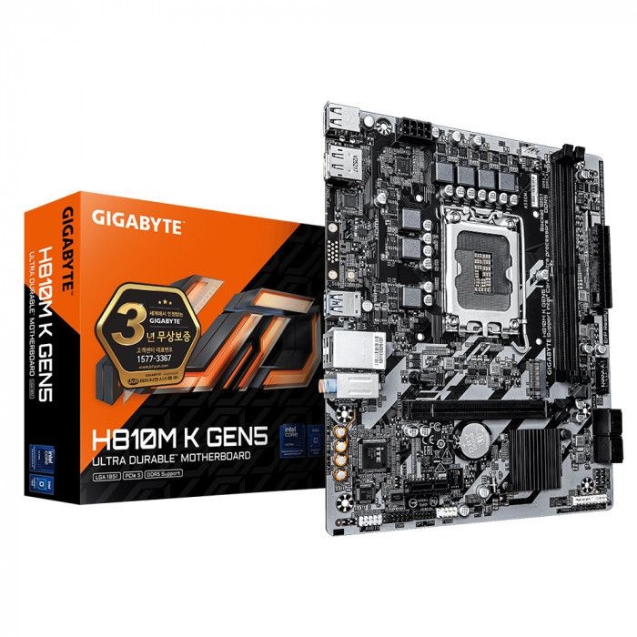 [오늘출발] 기가바이트 GIGABYTE H810M K GEN5 제이씨현 인텔 메인보드