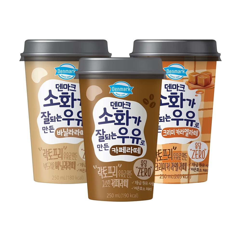 [롯데온] 동원 덴마크 소화가 잘되는 락토프리 라떼 250ml 12개