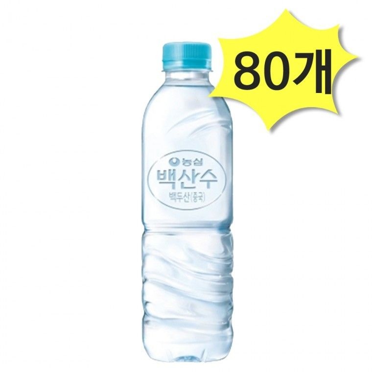 80개 백산수 x 물500미리 생수 농심 무라벨 500ml