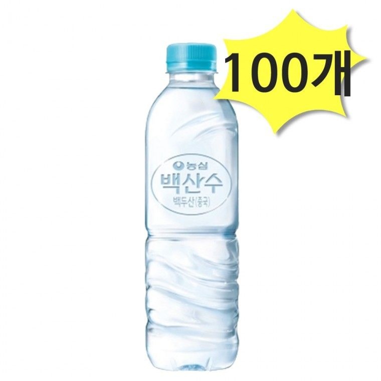 농심 100개 무라벨 백산수 물500미리 생수 500ml x