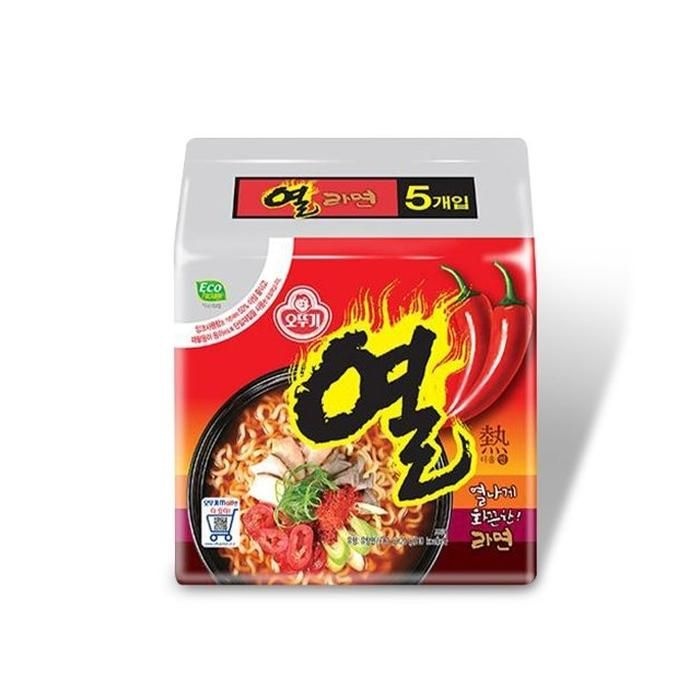 [오뚜기] 열라면 멀티팩 (120g x 5개) x 8팩 / 총40봉지