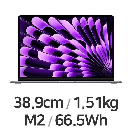APPLE 맥북에어15 M2 8코어 CPU, 10코어 GPU 그레이