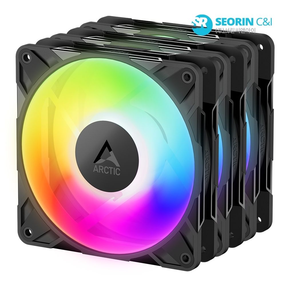 ARCTIC [서린공식] ARCTIC P12 Pro A-RGB LN 서린 (3팩, 블랙)