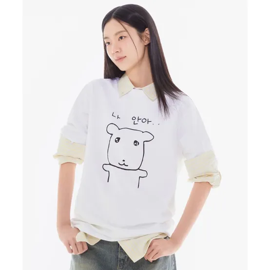 SPAO 가나디 반팔 티셔츠화이트 SPRLG25U09