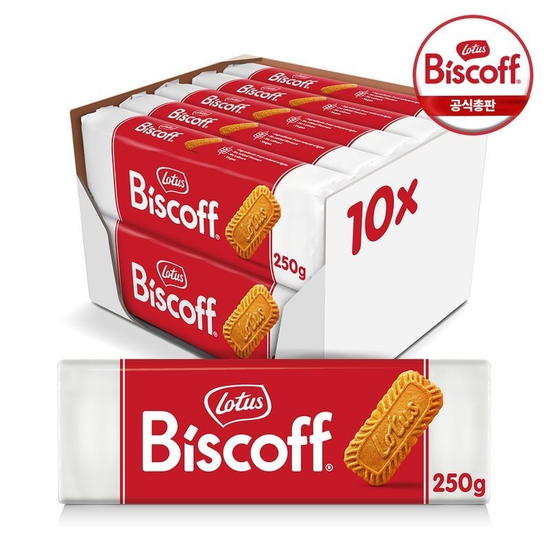 로투스 비스코프 비스킷 250g 1박스 (250g x 10) / 커피과자[36018648]