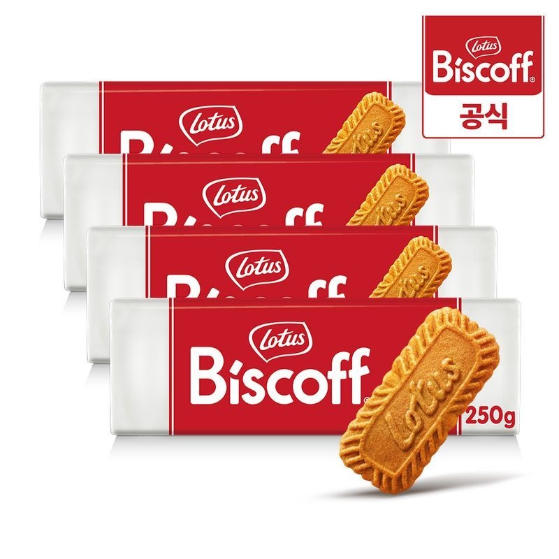 로투스 비스코프 비스킷 250g x 4개 / 커피과자 수입 과자 대용량 크래커[36018653]
