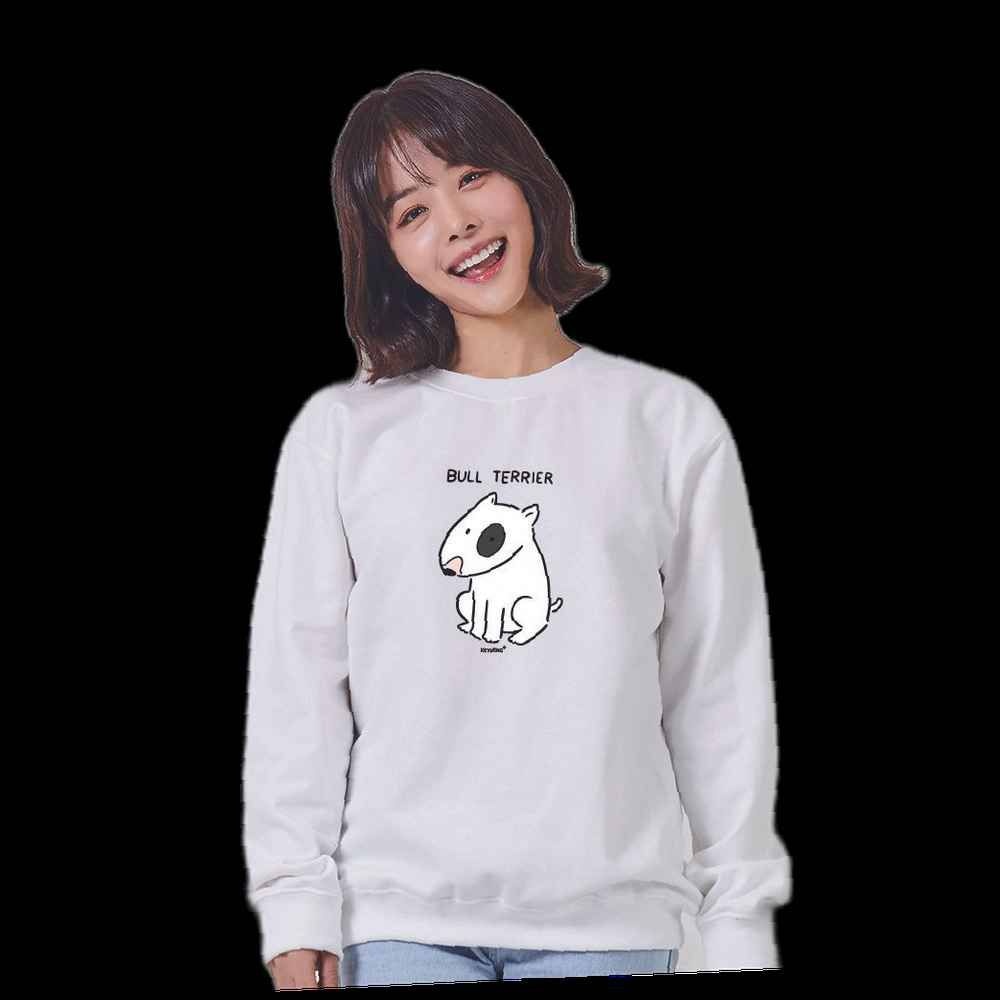 키밍 불 테리어 그래픽 맨투맨 후드티