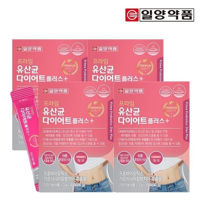 일양약품 프라임 유산균 앤 다이어트 4박스 4개월분 / 유산균 가르시니아 분말 가루