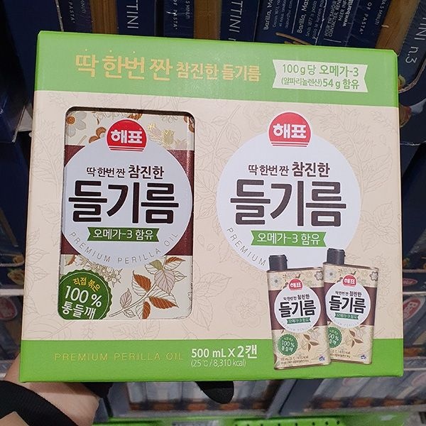 해표 참진한 들기름 500ml x 2입