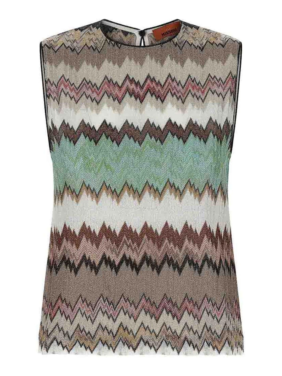 미쏘니 26SS MISSONI Zigzag lame 탑 DS26SK0KBR014WSM9Y3