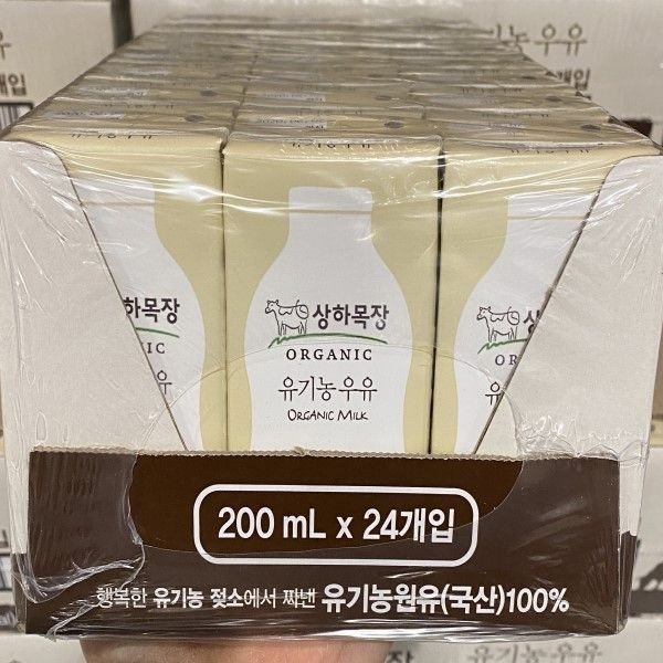 상하목장 유기농 멸균우유 200ml x 24개입