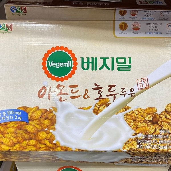 베지밀 아몬드 호두 두유 190ML x 24팩
