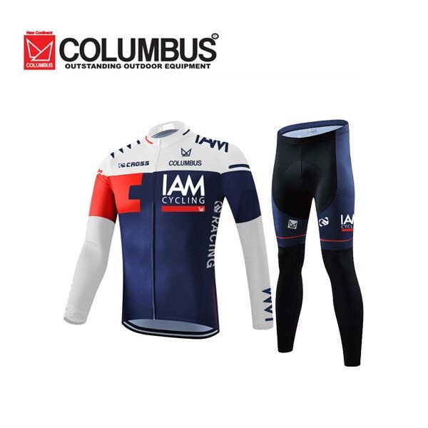 콜럼버스 [콜럼버스] IAM CYCLING TEAMS 긴팔 남성 사이클복 상하의세트/자전거의류