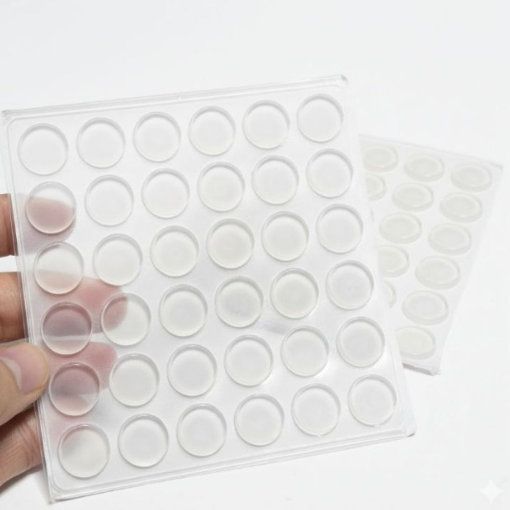투명 원형 논슬립 실리콘 납작 스티커 15mm 36개 문콕 충격방지 미끄럼방지 패드