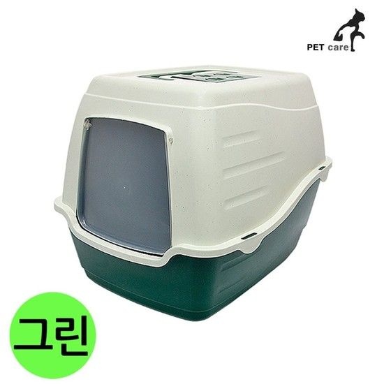 그린 고양이 엠펫 CAT-L20 후드화장실 화장실 고양이 화장실 하우스형 애완용품 애완동물
