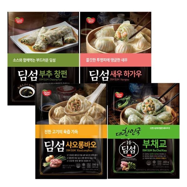 {백화점 상품} 동원 딤섬 새우하가우 2봉+부추창펀2봉+샤오롱바오2봉 / 골라담기 470916