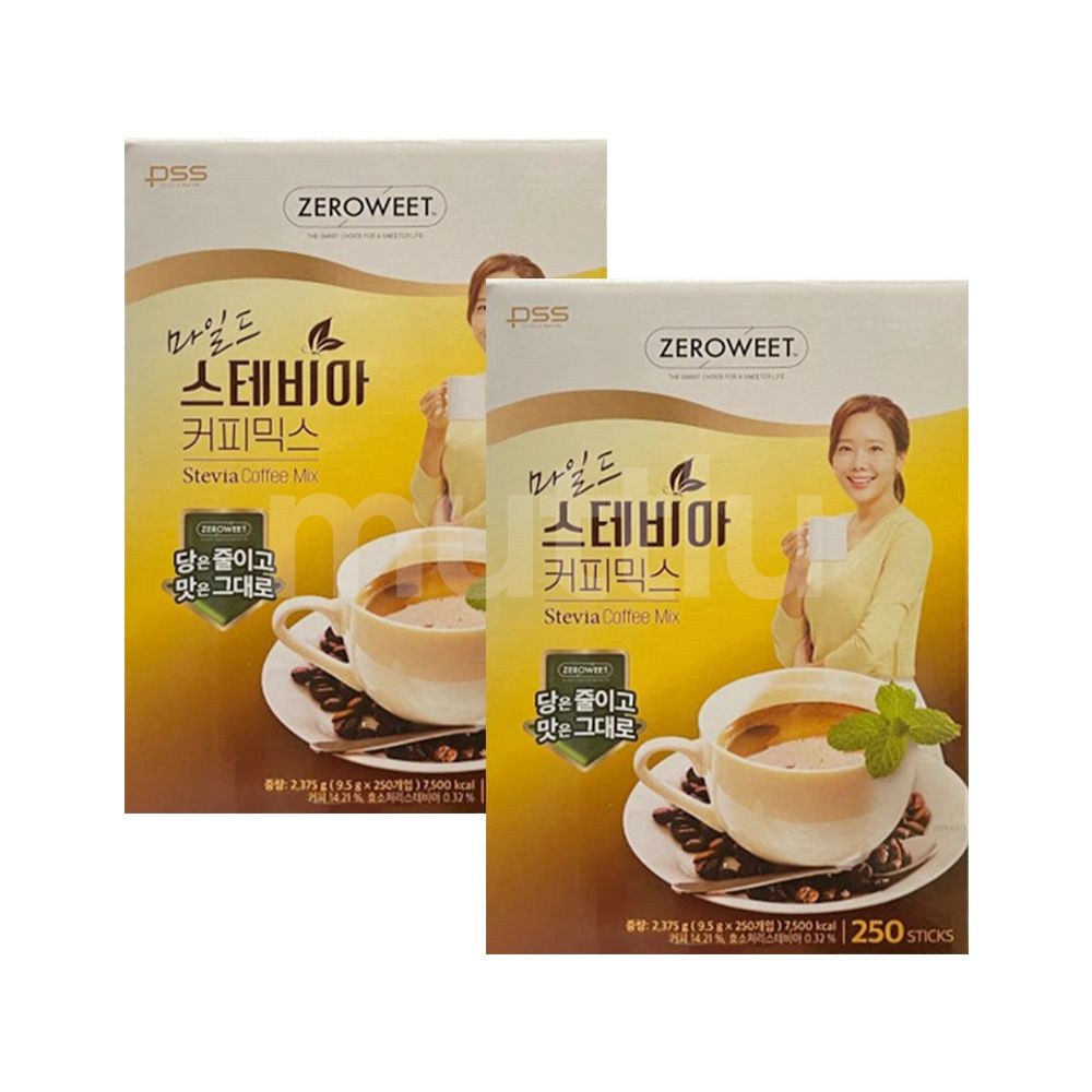 펄세스 제로윗 마일드 스테비아 커피믹스 250스틱 x 2팩
