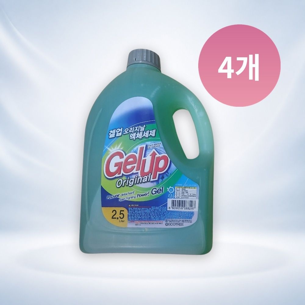 에코트리 겔업 고농축 오리지날 액체 세탁세제 2.5L 4개
