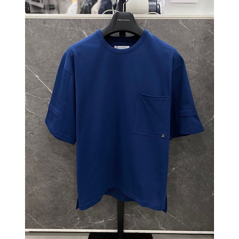 25S/S 트루블루 원포켓 사이드 슬릿 레이어드 오버핏 티셔츠 LLM41591 DG1344679