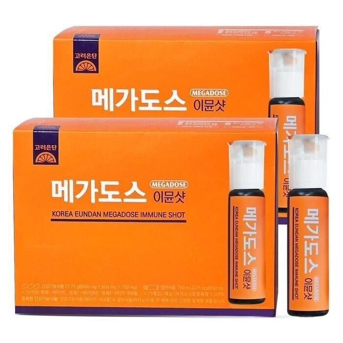 고려은단 메가도스 이뮨샷 15병 X 2박스 액상 종합멀티비타민 아르기닌 노...